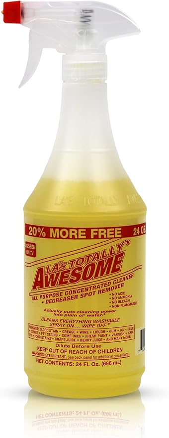 LA's Totally Awesome All-Purpose Cleaner Combo (24oz Spray + 64oz Refill) + Soilove 16oz (Pack of 1) Laundry Stain Remover – Multipurpose Degreaser & Enzyme Laundry Prewash for Home, Kitchen & Clothes