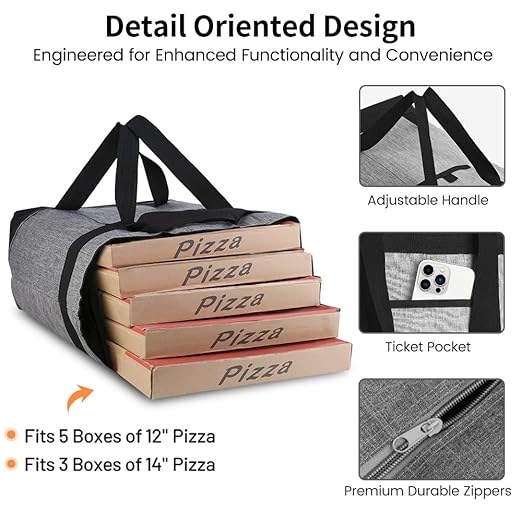 CIVJET Insulated Reusable Tote Bag for Grocery Shopping for Women, Insulated Pizza/Food Delivery Bag to Keep Food Cold/Hot, Waterproof PRO, Grey, 1PK