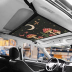 Red Mushroom Car Roof Storage Bag Multi-Purpose Seat Organizer Premium Car Seat Organizer Vehicle Passenger Seat Organization and Storage for Kids Adults Pets Items
