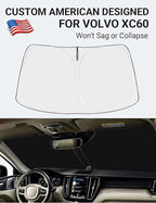 Proadsy Windshield Sun Shade for Volvo XC60 SUV 2018-2024 2025 2026 Foldable Sunshade Protector Blocks UV Rays Keep Car Cooler Accessories