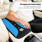 Bling Car Center Console Cover, Crown Crystal Rhinestones Vehicle Armrest Mat Protector, Anti Slip Sparkling Automotive Arm Rest Seat Box Cushion Pad Decor Accessories, Universal Fit (Blue)