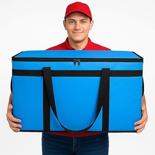 Bodaon Large 10-Pack Insulated Food Delivery Bag With Hard Bottom, XXXL Catering/Pizza Cooler Bags, Rideshare Delivery Bag, Thermal Cold/Hot Styrofoam Carrier for Travel/Shopping/Car