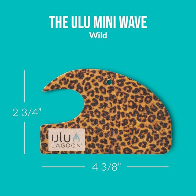 ulu Lagoon Hanging Car Air Freshener | Tropical Beach Coconut Surf Wax Scent Mini Wave | Long Lasting Car Freshener, Closet and Beyond | Made In USA | 3 Pack (Wild)