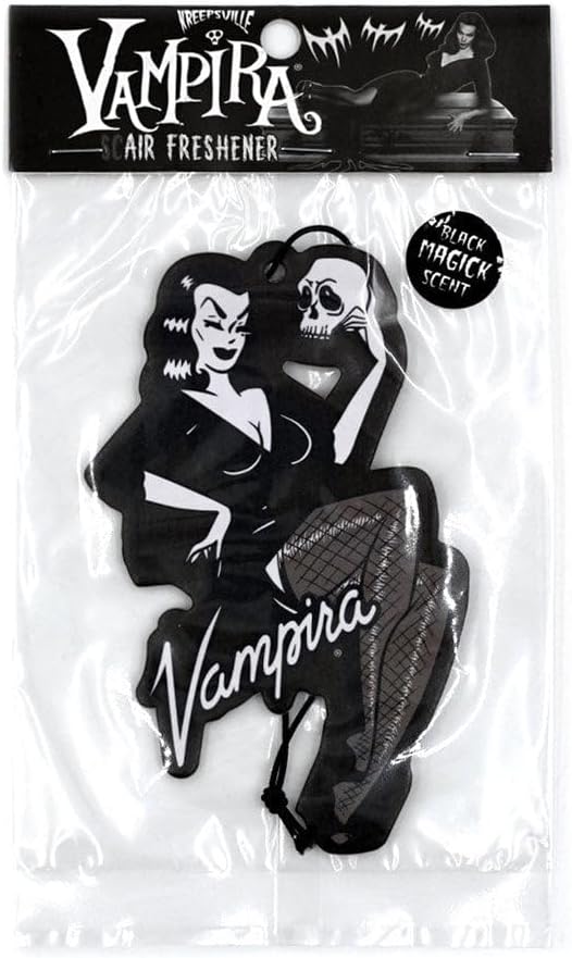 kreepsville 666 Hanging Horror Car Air Freshener Spooky Scent (Vampira Skull Pin-Up)