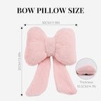 2 Pack Bow Car Headrest Pillows Plush Neck Pillows for Travel Driving Office Chair Head Support Cushions, Also Cute Car Decor Accessories for Women (Pink)