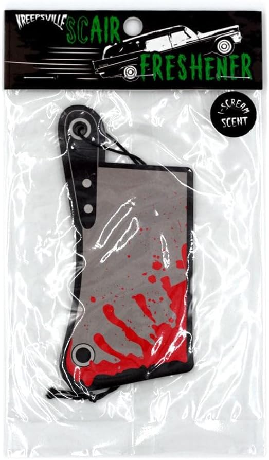 kreepsville 666 Hanging Horror Car Air Freshener Spooky Scent (Bloody Cleaver)