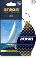 AREON Lux Hanging Car and Home Air Freshener, Ocean Water (Pack of 24)