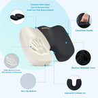SAIREIDER Seat Cushion and Lumbar Support Pillow for Office Chair, Memory Foam Car Seat Cushions Back Support Pillows, Help Relieve Pain of Back, Lumbar, Tailbone and Sciatic Nerve（Black）
