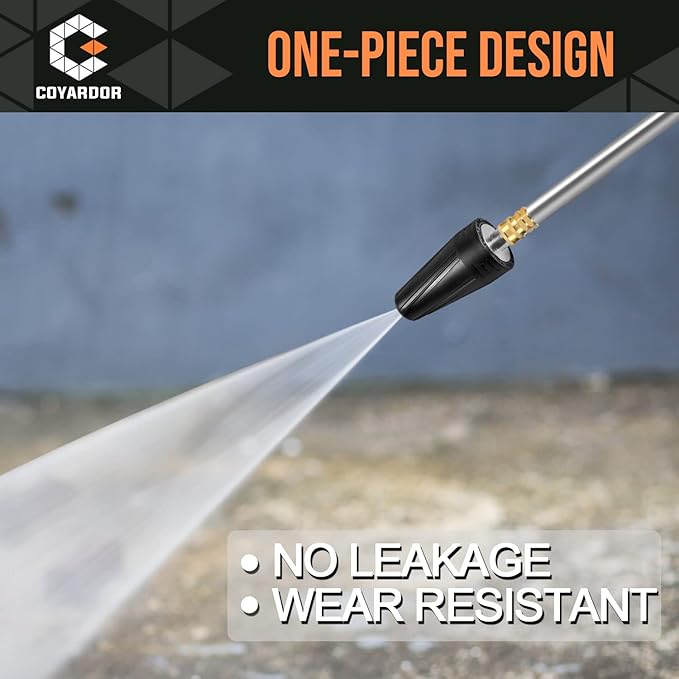 Pressure Washer Turbo Nozzle, 360° Rotating Power Washer Tips, 3400 PSI with 1/4" Quick Connect, 5 Spray Nozzle Tips Replacement For Ryobi, Karcher, Greenworks, and More (4.0 GPM)