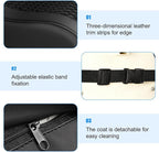 Car Armrest Cushion, Soft Memory Foam Leather Vehicle Armrest Pillow with Storage Bag, Multifunctional Automotive Interior Center Console Arm Rest Pad, Universal for Most Vehicles (Black)