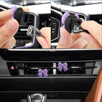 6PCS Bow Car Air Vent Clips, Cute Car Air Freshener Outlet Vent Clip, Coquette Bow Car Diffuser Perfume Clip, Universal Auto Air Conditioning Accessories for Women Girls (Purple, 6PCS)
