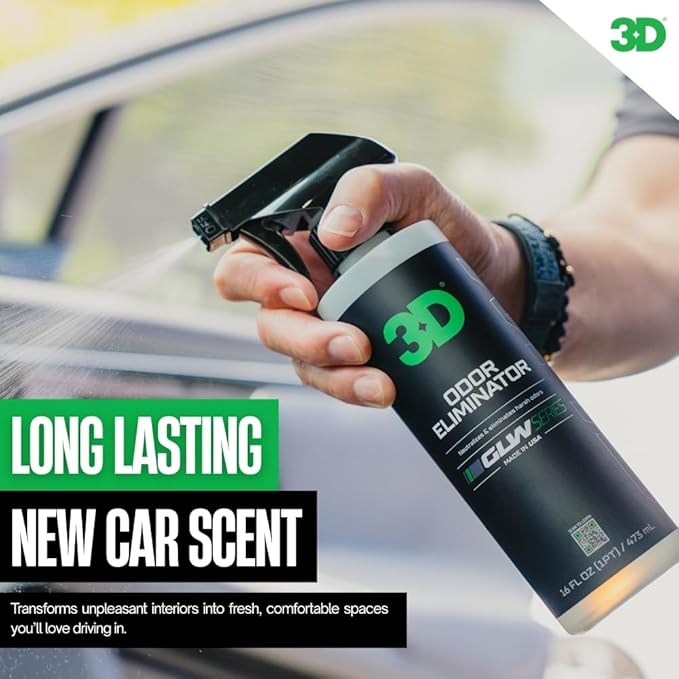 3D Odor Eliminator, GLW Series | Ultra Powerful Air Freshener | Long Lasting Odor Relief | Neutralizes Unwanted Smells | Fresh Scent | DIY Car Detailing (64 Oz) (64 Oz)