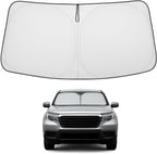 Proadsy 2026 Upgrade Windshield Sun Shade Custom Fit Honda Ridgeline 2017-2025 2026 4-Layer Foldable Front Sunshade Protector Sun Visor Blocks UV Rays Keep Car Cooler