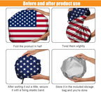 American Flag Car Windshield Sun Shade, Foldable Car Front Window Sunshade for Car SUV Truck, Auto Interior Sun Protection Cover, Blocks UV Rays & Keeps Your Vehicle Cool (USA Original Flag, Medium)
