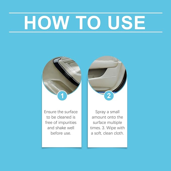 Plastic Restorer for Cars, Car Trim Restorer, Auto Detailing for Refreshing Faded Plastic, Leather, Vinyl and Rubber Trim with Polish, Long Lasting Care (1Pcs)