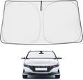 Proadsy Windshield Sun Shade for Hyundai Elantra 2021-2025 2026 4-Layer Foldable Front Sunshade Protector Sun Visor Blocks UV Rays Keep Car Cooler