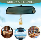 5PCS Hanging Car Air Freshener, Car Air Freshener Diffuser, 8ml Hanging Essential Oil Diffuser Bottle, Auto Interior Cute Glass Empty Perfume Bottle Ornament for Most Vehicles (Water Cube)
