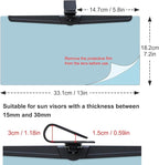 Veharvim Sun Visor Extender for Cars, Polarized Car Visor Extender Sun Blocker UV400, Adjustable Visor Extension, Clip on Sun Visor for Car, Universal, Glare, UV Protector (Large(1 Pack))