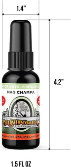 BluntPower (Nag Champa, 1 Pack) Concentrated Air Freshener for Room and Car Spray - Oil-Based Diffuser Spray Bottle - Long-Lasting Bathroom Spray, Car Freshener, & Odor Eliminator Spray