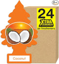 LITTLE TREES Car Air Freshener | Xtra Strength Provides Long-Lasting Scent for Auto or Home | Extra Boost of Fragrance | Coconut, 24 Air Fresheners