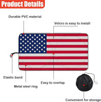American Flag Car Windshield Sun Shade, Foldable Car Front Window Sunshade for Cars SUV Truck, Auto Interior Sun Protection Cover, Blocks UV Rays & Keeps Your Vehicle Cool (Red, L)