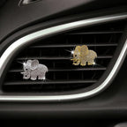 Car Decor Fresheners for Women - Bling Accessory, Air Outlet Decor, Aromatherapy Vent Clip Charm, Air Freshener Set of 4 Elephants