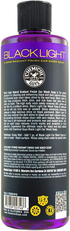 Chemical Guys CWS61916 Black Light Foaming Car Wash Soap(Works with Foam Cannons, Foam Guns or Bucket Washes)Safe for Cars,Trucks,Motorcycles,RVs&More,16 fl oz, Black Cherry Scent(packaging may Vary)