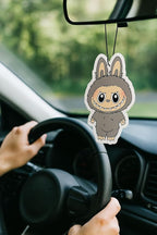 PumpCar car air freshener 2-piece double-sided The Monsters hanging cherry-scented for rearview mirror Car Interior Accessories Household Gifts (Sesame Bean, Cherry)