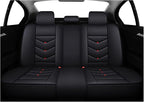 Car Seat Covers Full Set,Automotive seat Covers for Cars,Waterproof Leather seat Covers with Fixed Lumbar Support,Universal Fit for Most Cars,SUV,Trucks and Sedans