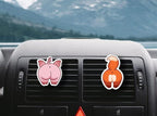 WIRESTER Fresh Scented Car Air Freshener Vent Clip, Decorative Accessories, Interior Decoration for Cars - Cute Animal Butt, Cute Dog Cat, Dog Butt Looking Back, Dog Lying