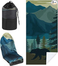 2 Pack Car Seat Towel Covers with Storage Bag 63 x 32 Inch Athletic Running Towel Seat Sweat Washable Non Slip Cover Gift for Car Outdoor Sport Activities (Grizzly Guide)