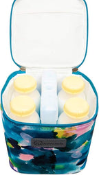 Sarah Wells Cold Gold Breastmilk Cooler Bag with Safety Tested Ice Pack – Insulated Milk Storage for Work, Travel & Daycare – Fits Bottles & Parts – Durable, Washable (Aquarelle)