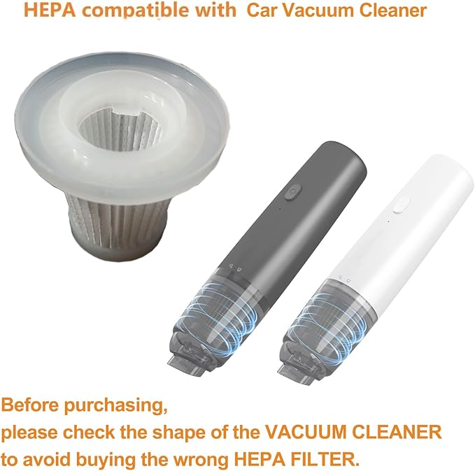 5Pack Hepa Filters Replacement Compatible with JIXINMIYUE Handheld Vacuum Cordless, Model HX-606. Washable Filters Work with A9life SY01-Q8 Car Vacuum Cleaner Portable.
