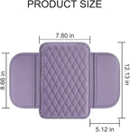 Mandark Car Center Console Cover, Microfiber Leather Vehicle Armrest Protector Cushion with 2 Storage Bags, Auto Interior Arm Rest Seat Box Pad Accessories, Universal for SUV, Sedan, Truck (Purple)