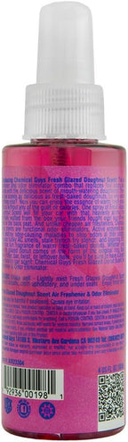 Chemical Guys AIR23304 Fresh Glazed Doughnut Scent Premium Air Freshener and Odor Eliminator, (Great for Cars, Trucks, SUVs, RVs, Home, Office, Dorm Room & More) 4 fl oz