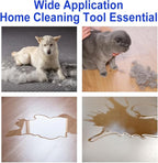 Pet Hair Removal Broom - with 58" Telescopic Handle Broom with Squeegee - Fur Hair Remover Tool for Carpet Rugs, Mats. Hardwood, Tile, Window