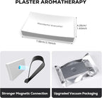 Car Air Freshener Small Gypsum Aromatherapy Diffuser New Smell Set Clean Ingredients Car Odor Eliminator Long Lasting Scent Auto Accessories with Metal Clip (Square, 1 PCS)