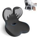 Memory Foam Seat Cushion,Orthopedic Ergonomic Seat Cushions for Tailbone,Sciatica, and Back Pressure Relief,L-Shaped Design & Adjustable Strap,Lumbar Support Pillow for Office,Car,Desk Chair