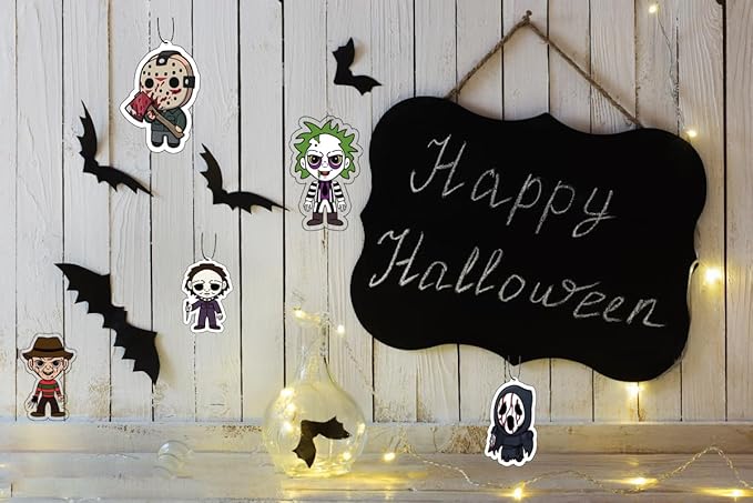 Horror Car Air Fresheners - Cute & Scary Car Interior Accessory Hanging, Home Decoration, Fresh Room, Bathroom, Closet, Gift for Men and Women, Pack of 5