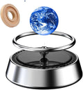 1 Pcs Solar Energy Car Air Freshener & Aromatherapy Oil Diffuser - Rotating Scent Car Decoration - Silver, Osmanthus