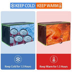 CIVJET 1-Pack Insulated Food Delivery Bag, XXX-Large Commercial Food Warmer for Delivery Drivers, Insulated Reusable Grocery Cooler/Hot Bags, Tote Bag for Shopping/Travel, Black with Green Edge