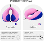 MOOB Kids Pillow Neck Pillow for Car & Airplane, Traveling Gifts for Toddler & Children U-Shape Car Seat Head Travel Neck Pillow Dark Purple