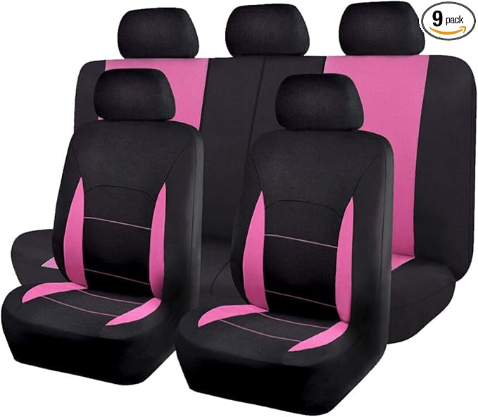 Flying Banner Car Seat Covers Front Seats Rear Bench Polyester car seat Protectors Easy installations Rear Bench Split Classic Man Lady Truck