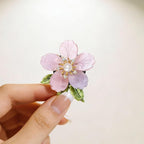 Cute Cherry Flowers Car Air Freshener Vent Clips,Girly Pearl Rhinestone Cherry Blossoms Car Accessories for Women, Refillable Clips On Diffuser