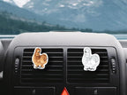 WIRESTER Set of 2 Fresh Scented Car Air Freshener Vent Clip, Decorative Accessories, Interior Decoration for Cars - Shih Tzu, Puppy, Pug Dogs, Bulldogs, Cats, Silkie, Cochin, Dutch Bantam Chickens
