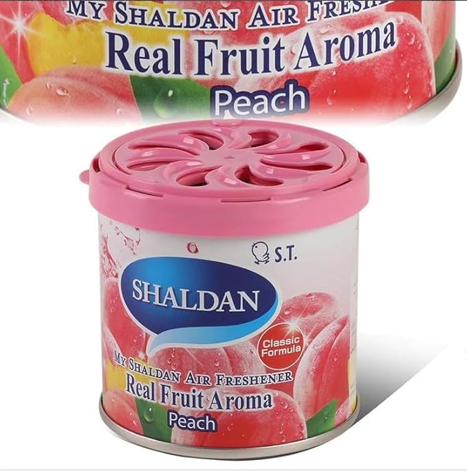 My Shaldan 6 pack Assorted Scent Car Air Freshener (Apple, Lemon, Lime, Peach, Orange, Squash Scents) and Black Ice Little Tree