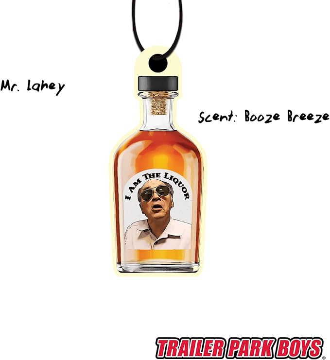Trailer Park Boys Mr. Lahey “I Am the Liquor” Hanging Car Air Freshener – Booze Breeze Scent – Funny Liquor Bottle Shape Novelty