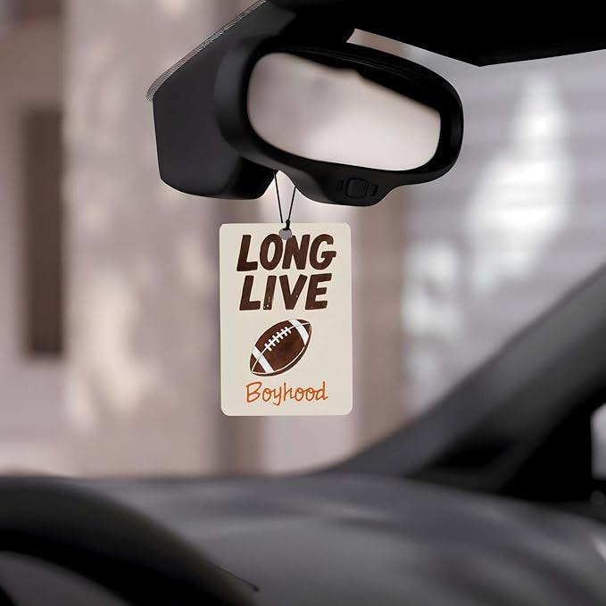 Football - Themed Car Air Freshener 4 Pcs, Sports Inspirational Quotes Hanging Air Freshener for for Cars Closet Drawer Books, Car Accessories Mirror Decor for sports enthusiast.