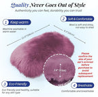 Andalus Brands Pure Australian Sheepskin Fluffy Car Center Console Cover, Luxurious Non-Shedding Furry Arm Rest Cover for Car, Versatile for All Seasons, Purple - (11.47" X 6.3")