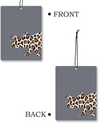 Leopard Dinosaur Car Air Freshener 4 Pcs, Retro Cheetah Print Dinosaur Hanging Scents Air Freshener for Boys Kids Gifts, Neutral Leopard Scented Car Accessories Decor for Boys Room Nursery